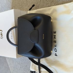 Polene Numero In Nano, Black Textured, New